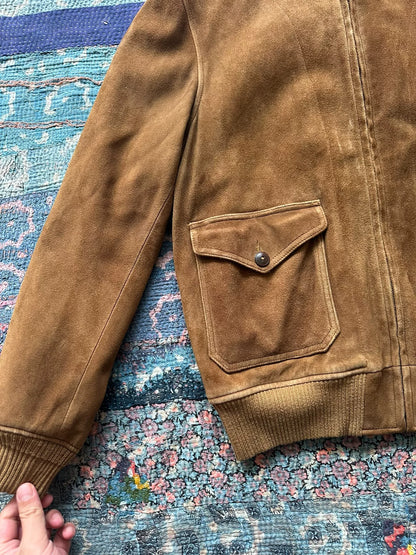 rrl deer skin leather jacket size M