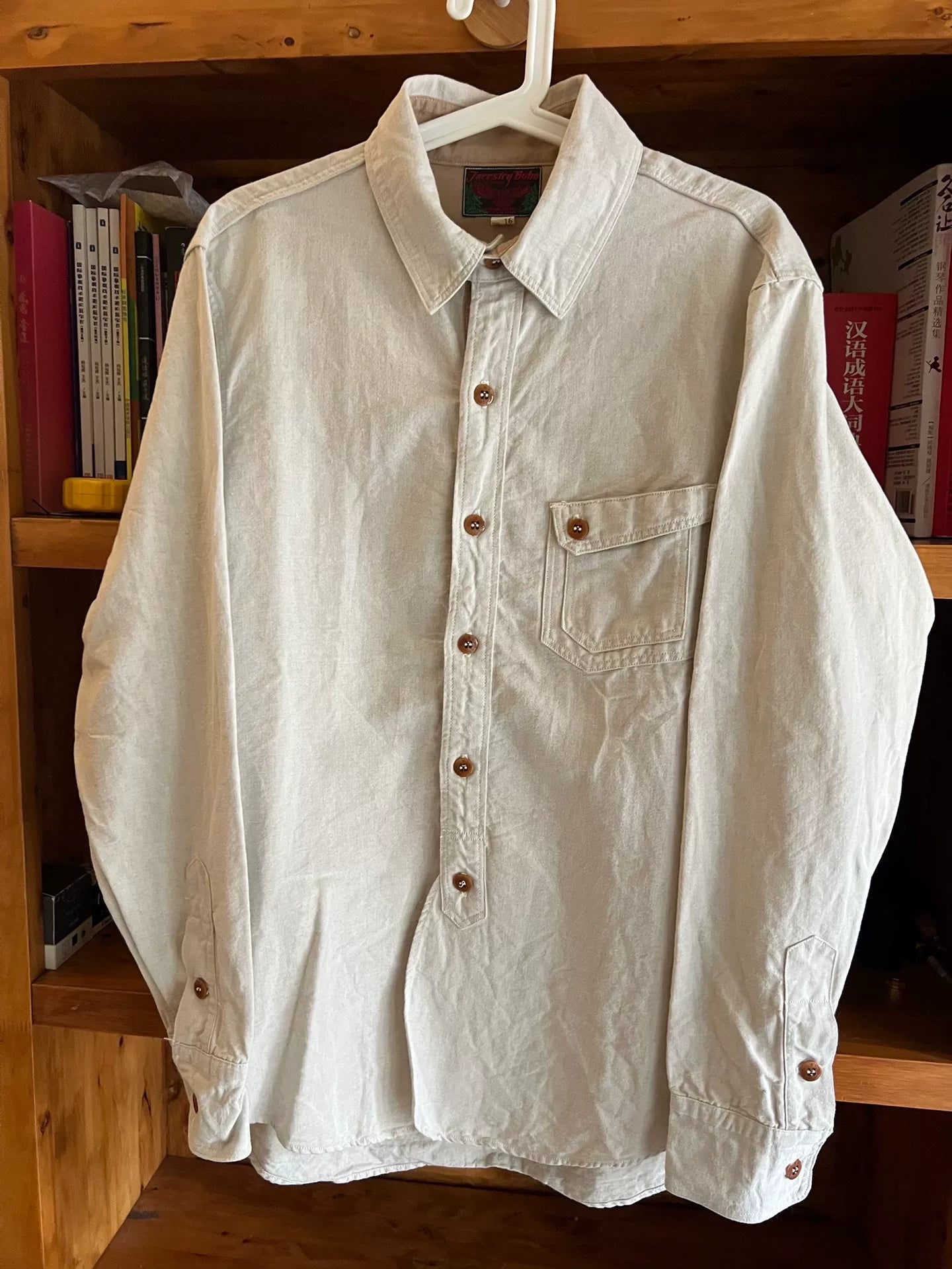 Freewheelers Work Shirt in Gray-White Color