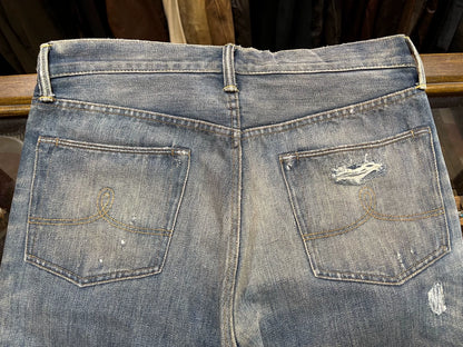 distressed denim jeans from double rl polo
