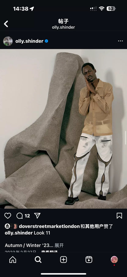 olly shinder utility three-zip trousers