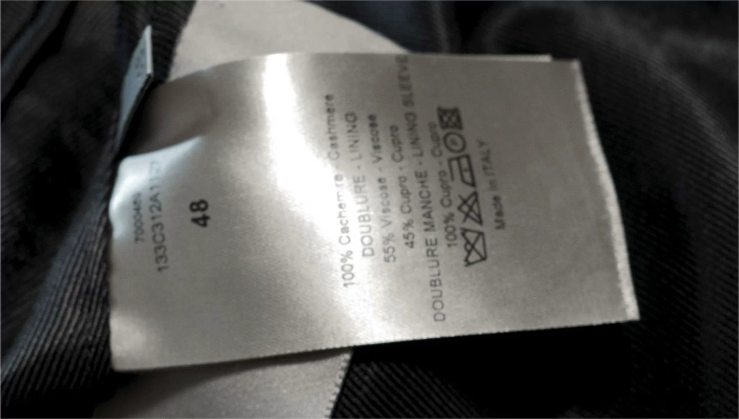 Dior Homme Black Cashmere Overcoat