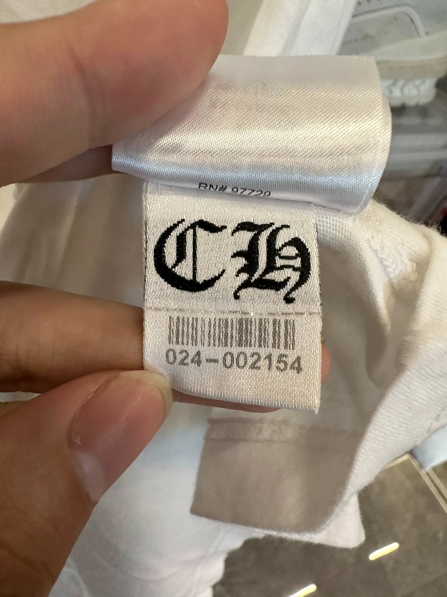 Chrome Hearts White Cross Short Sleeve