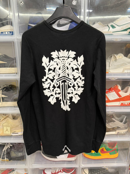 Chrome Hearts Sword Print Black Waffle Long Sleeve XL