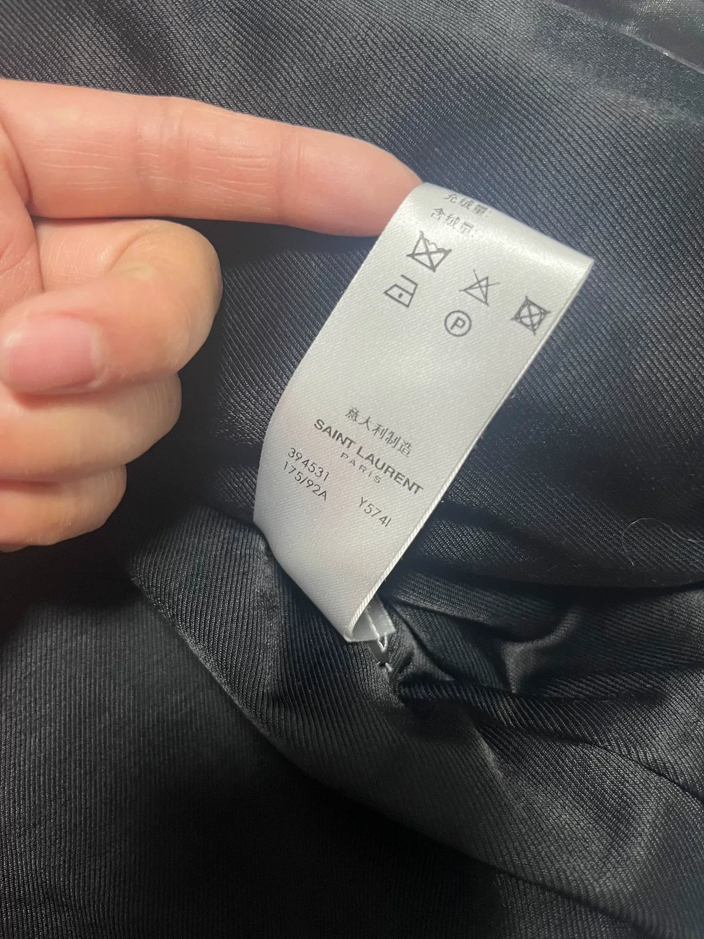 Saint Laurent Black Shiny Jacket