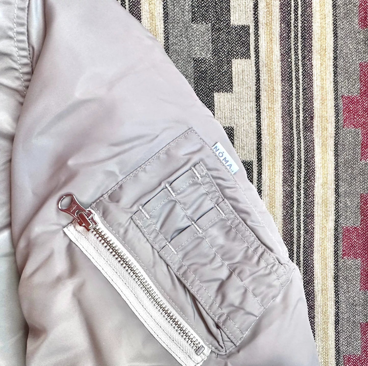 hand embroidery flight jacket reversible design