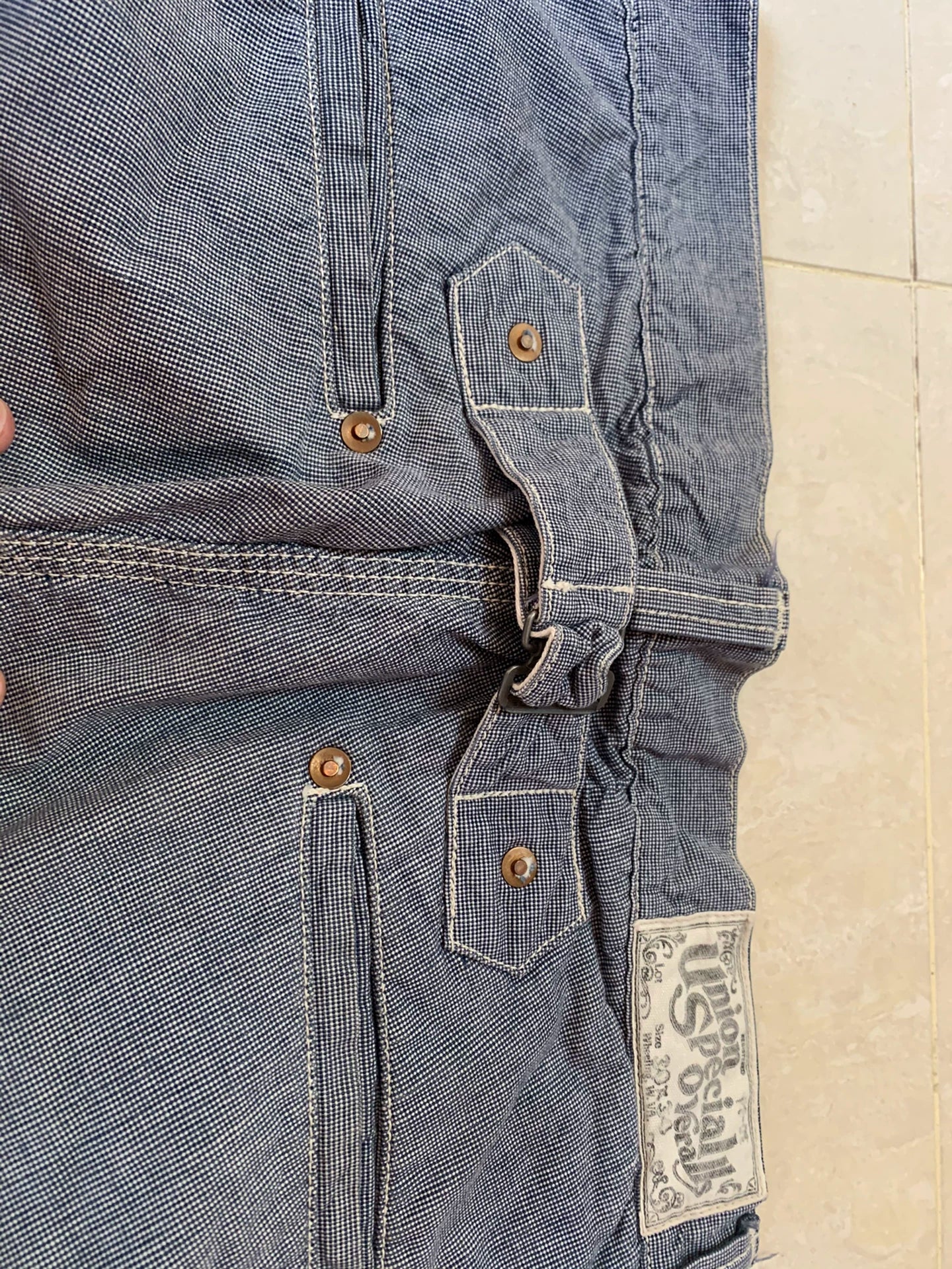 Freewheelers Checkered Work Pants Tapered Fit