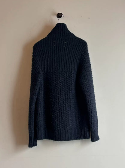 angora wool blend knitted cardigan