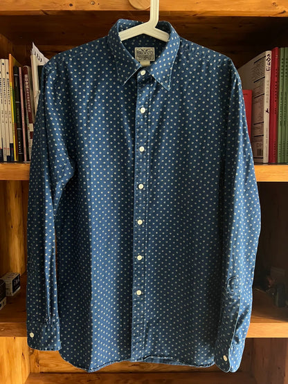 stunning blue dye RRL button-up shirt