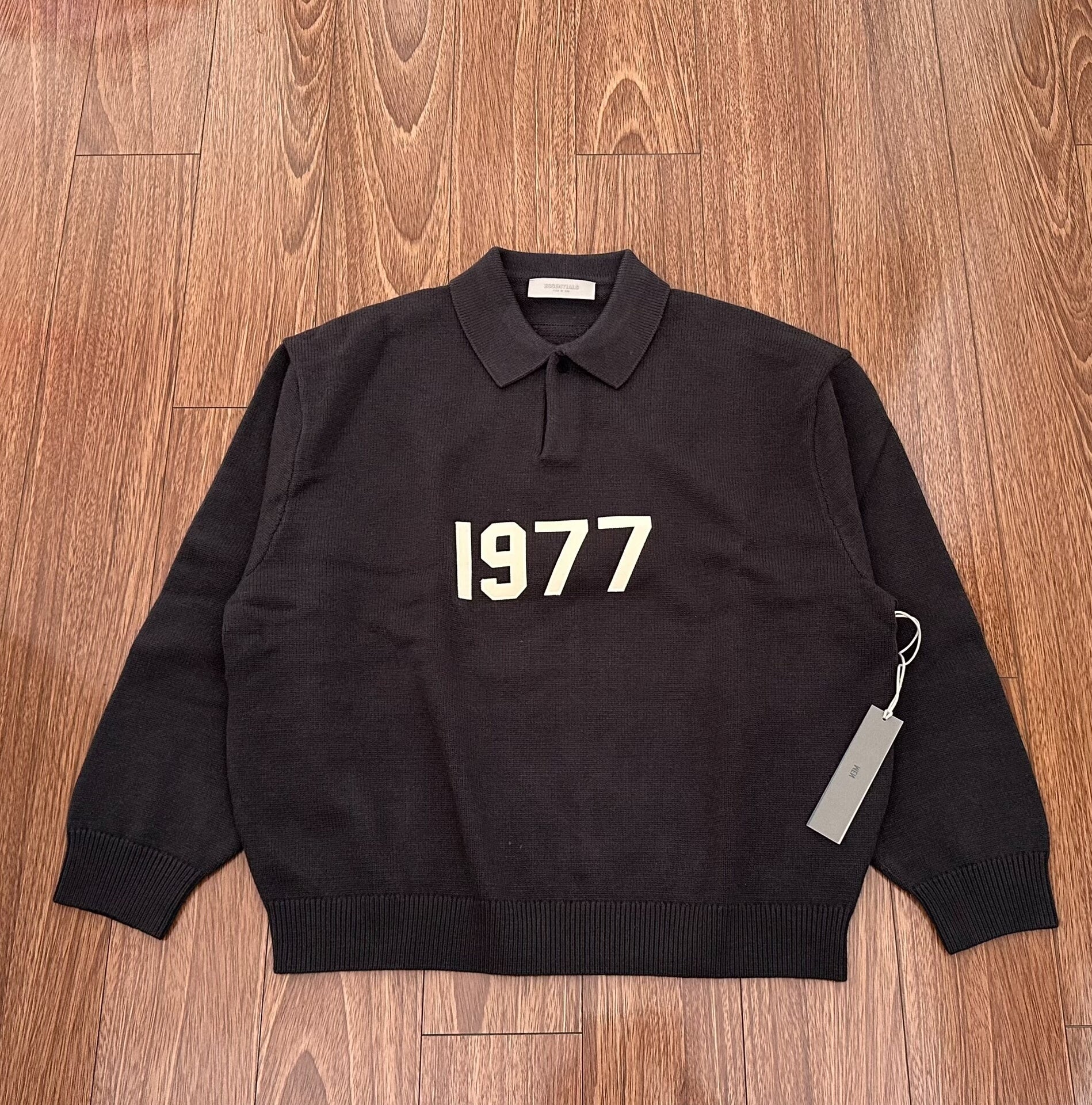 fear of god essentials knit long sleeve polo