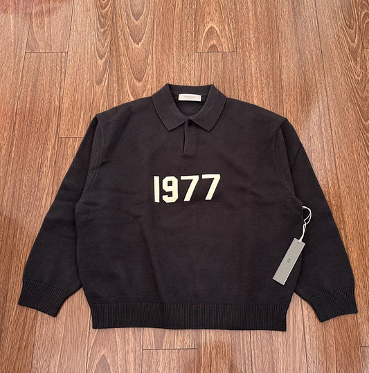 fear of god essentials knit long sleeve polo