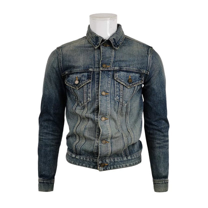 Saint Laurent Shark Embroidery Denim Jacket