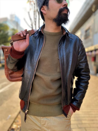 The Real Mccoy's Military Pocket Sweater