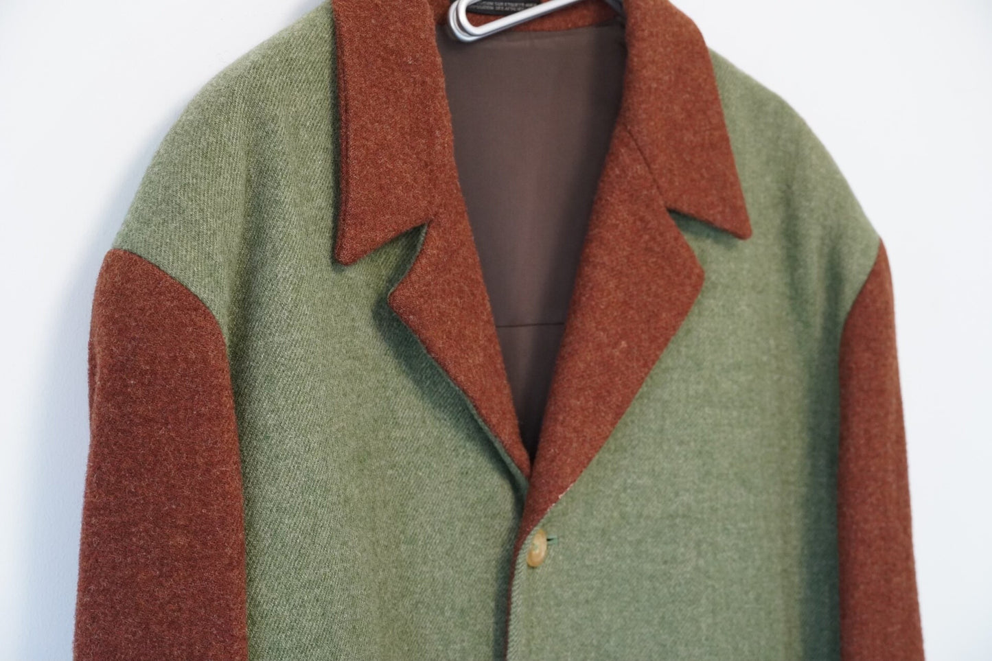 Yohji Yamamoto Color Block Wool Coat