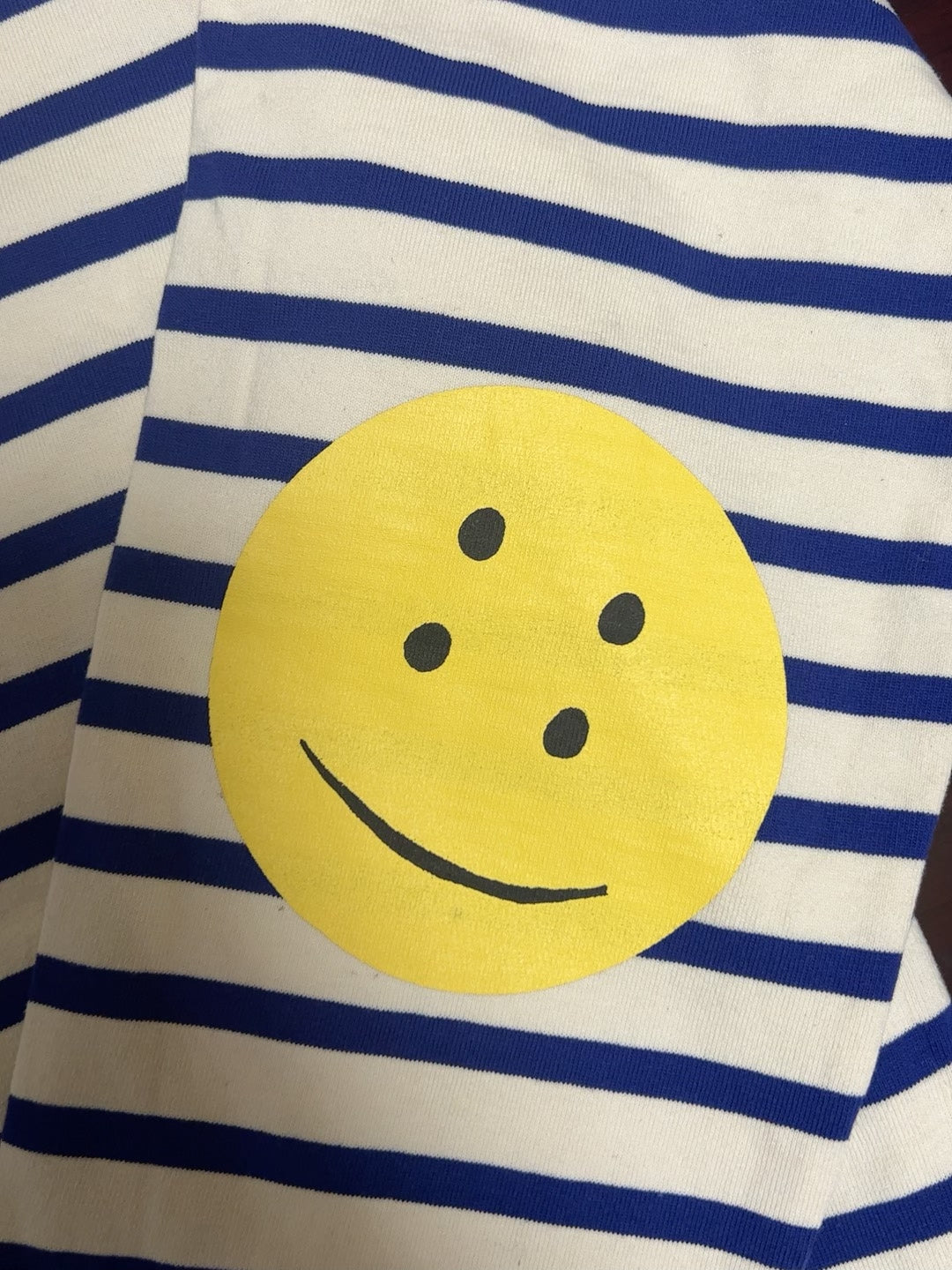Kapital  Smiley Blue Striped T-shirt