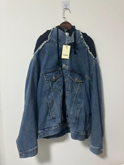 vetements 2020aw denim hooded jacket