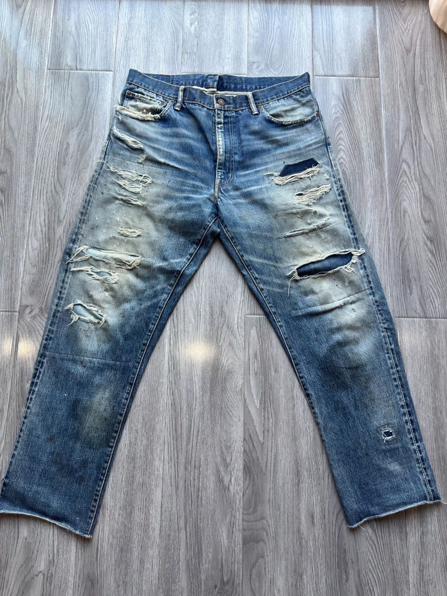 visvim 19ss Distressed Blue Jeans