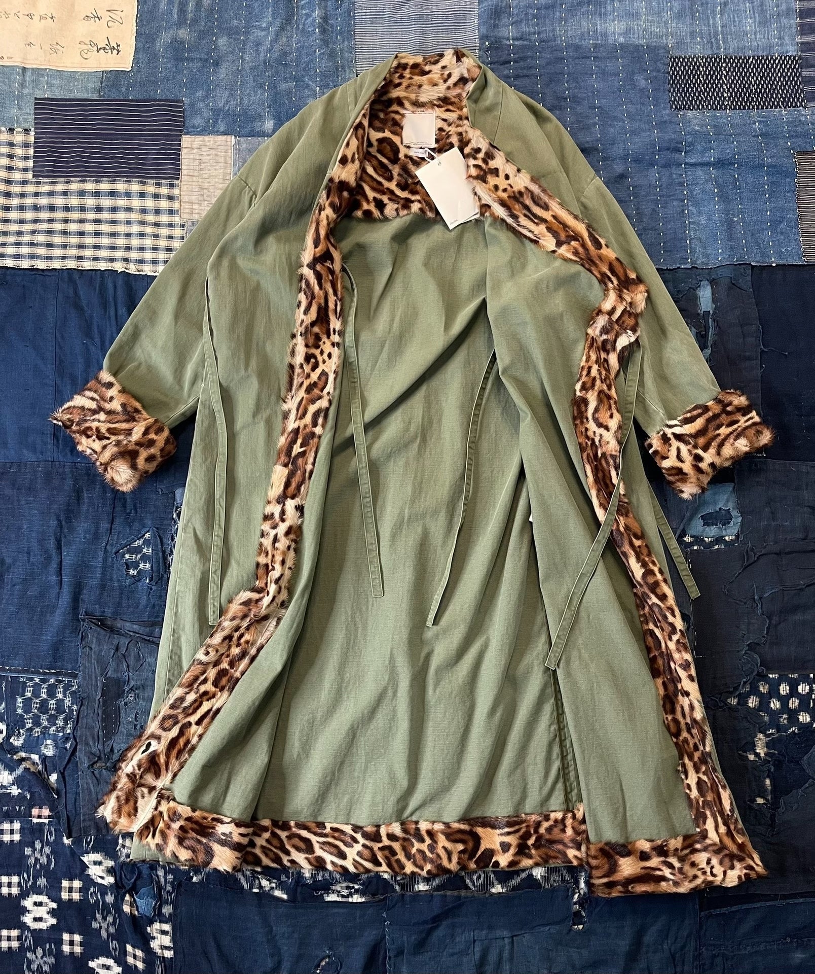VISVIM 12AW LHAMO ROBE Leopard Print