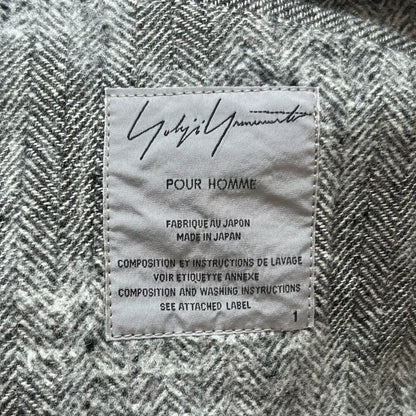 Yohji Yamamoto Fishbone Pattern Suit Jacket