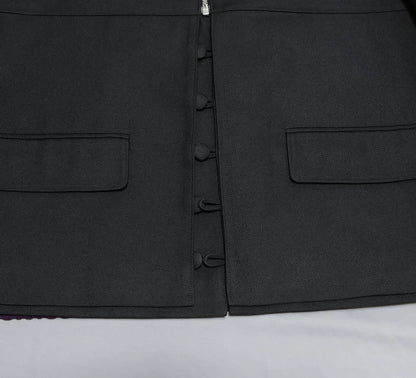 namacheko tailored biker jacket in black