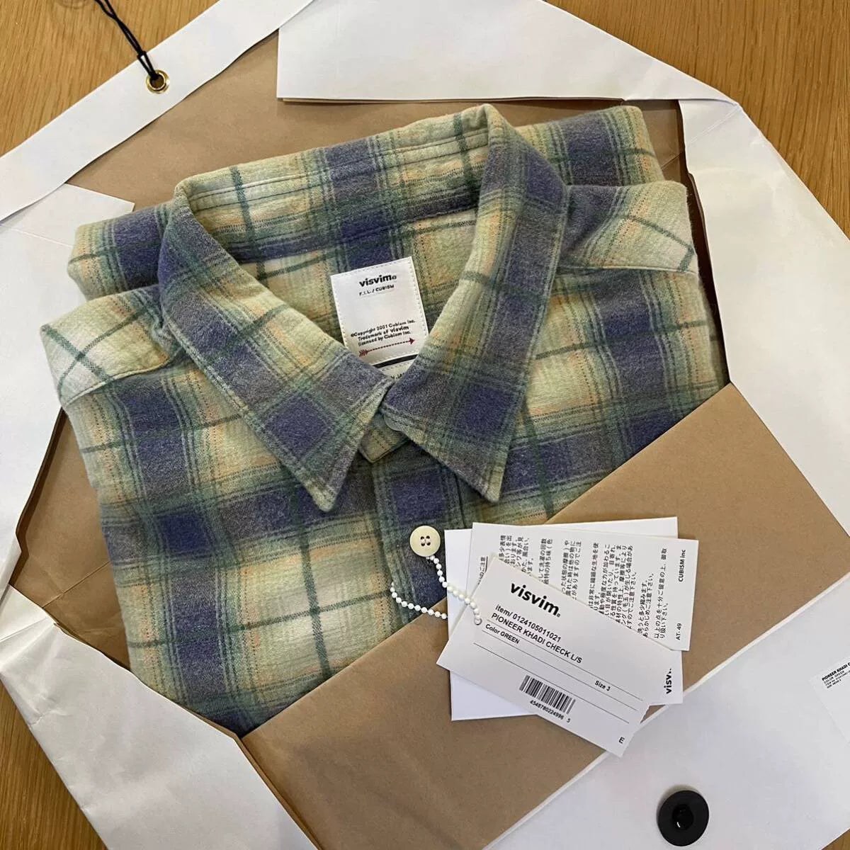 24ss visvim PIONEER KHADI CHECK L/S