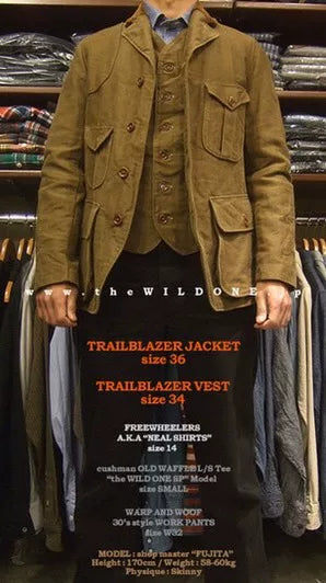 brown hunting coat and vest set