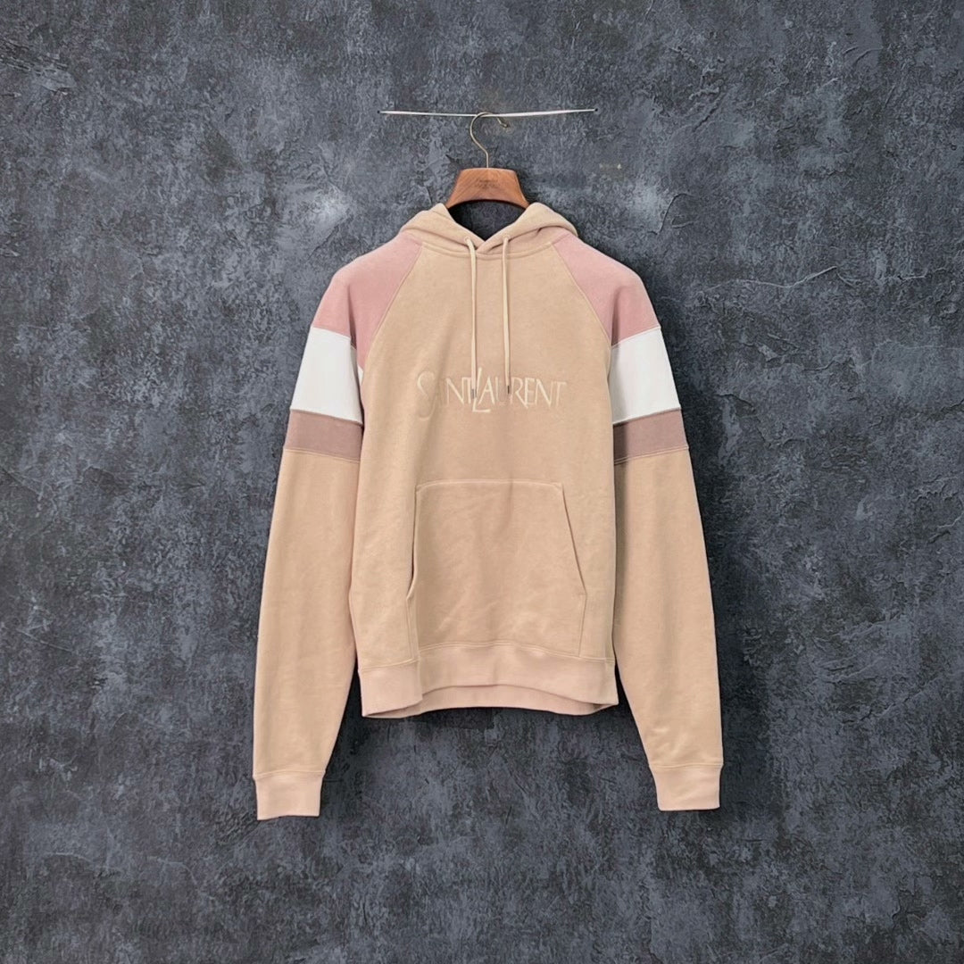 SAINT LAURENT Embroidered Cotton Hoodie