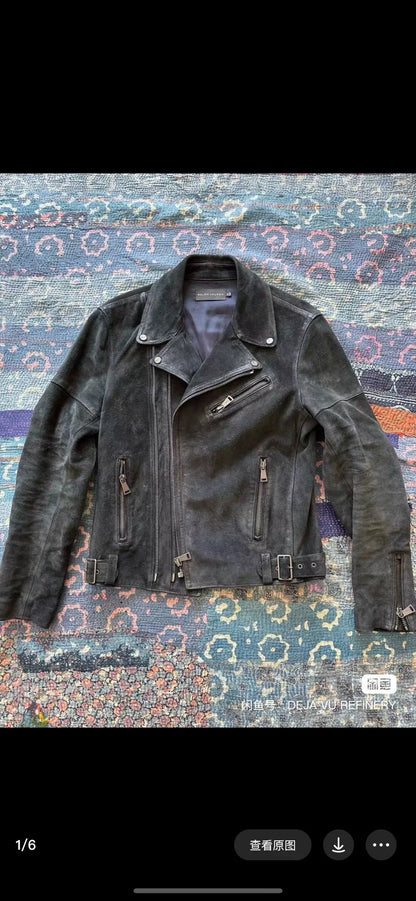ralph lauren suede leather motorcycle jacket