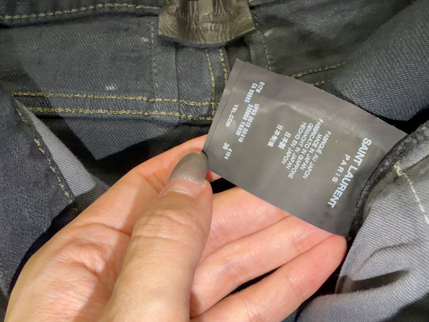 Saint Laurent Black Denim Pants Size 36