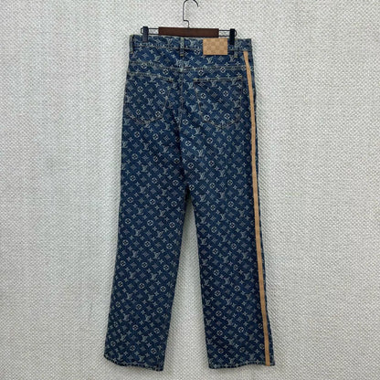 lv denim pants classic style