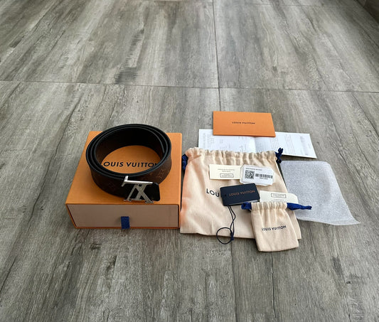 louis vuitton logo leather belt for men