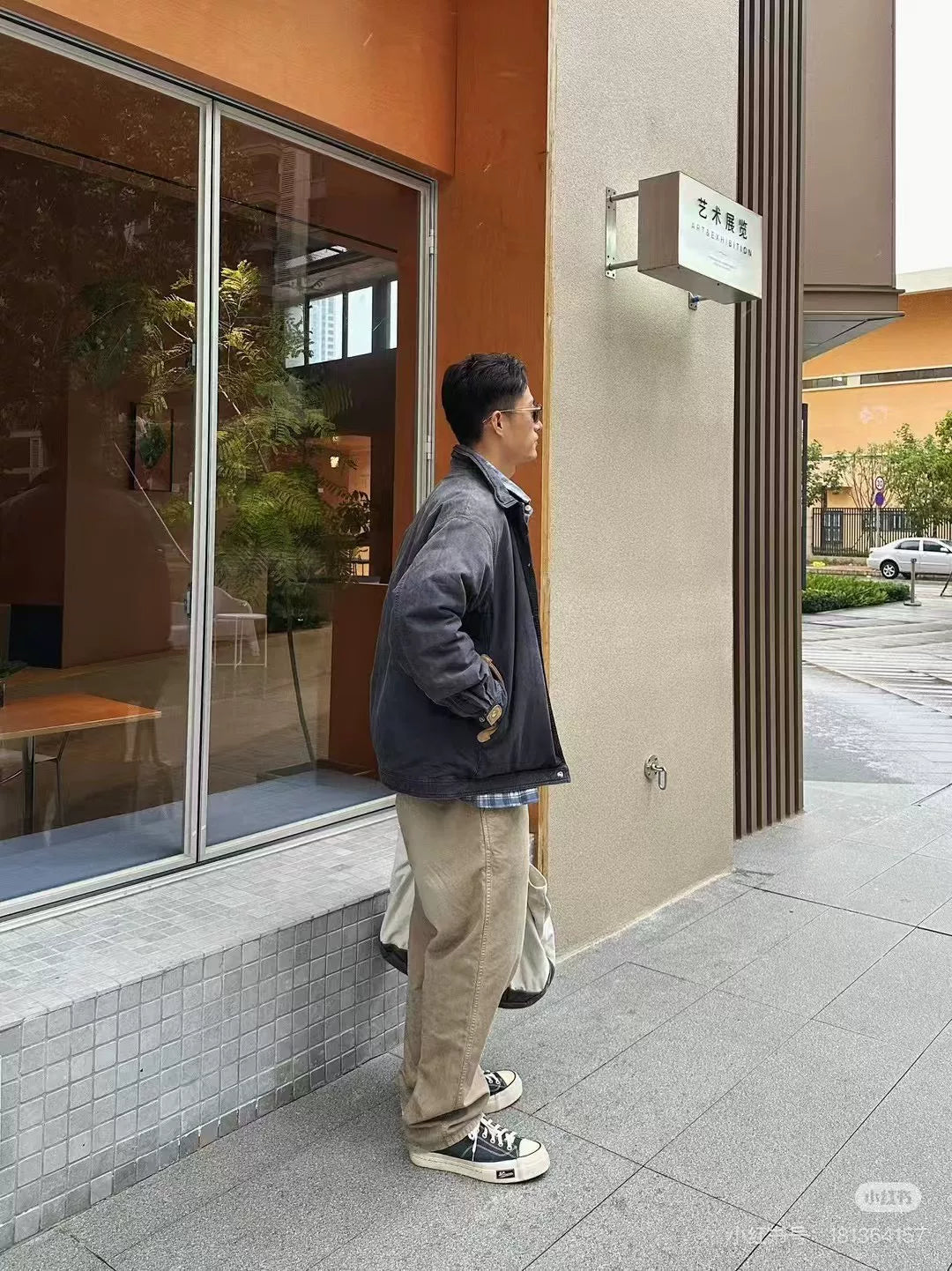 visvim willis blouson coach jacket grey