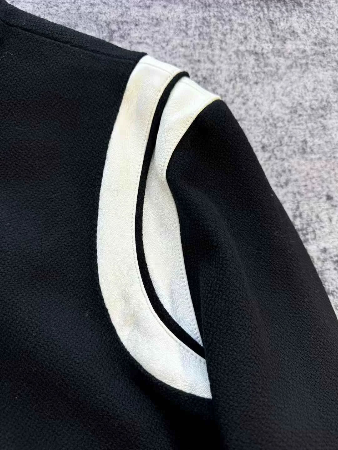 Saint Laurent Black White Varsity Jacket