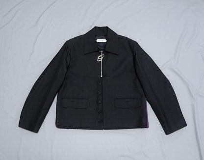 namacheko tailored biker jacket in black