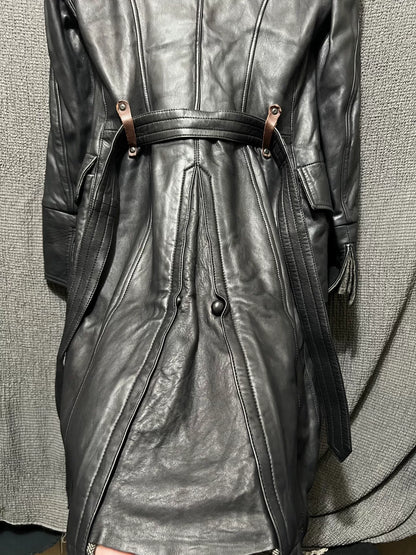 Isaac Sellam Double-Breasted Leather Coat
