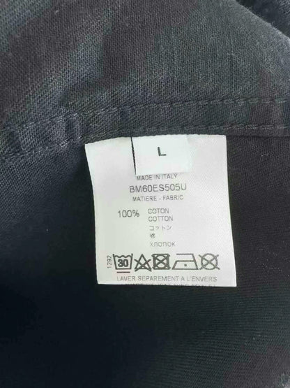 givenchy black rainbow embroidered denim shirt