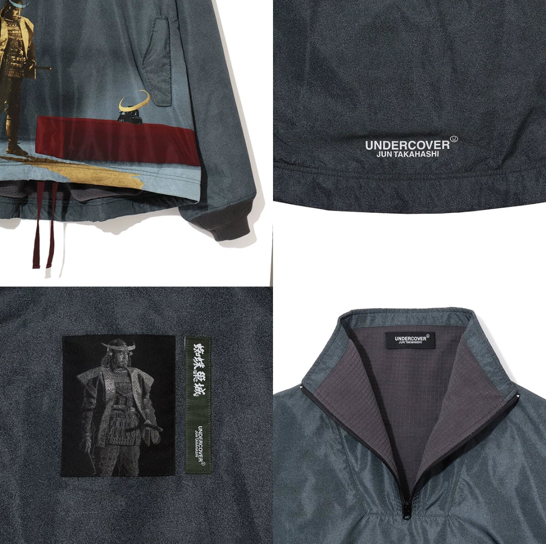 undercover windproof zip jacket with spider image