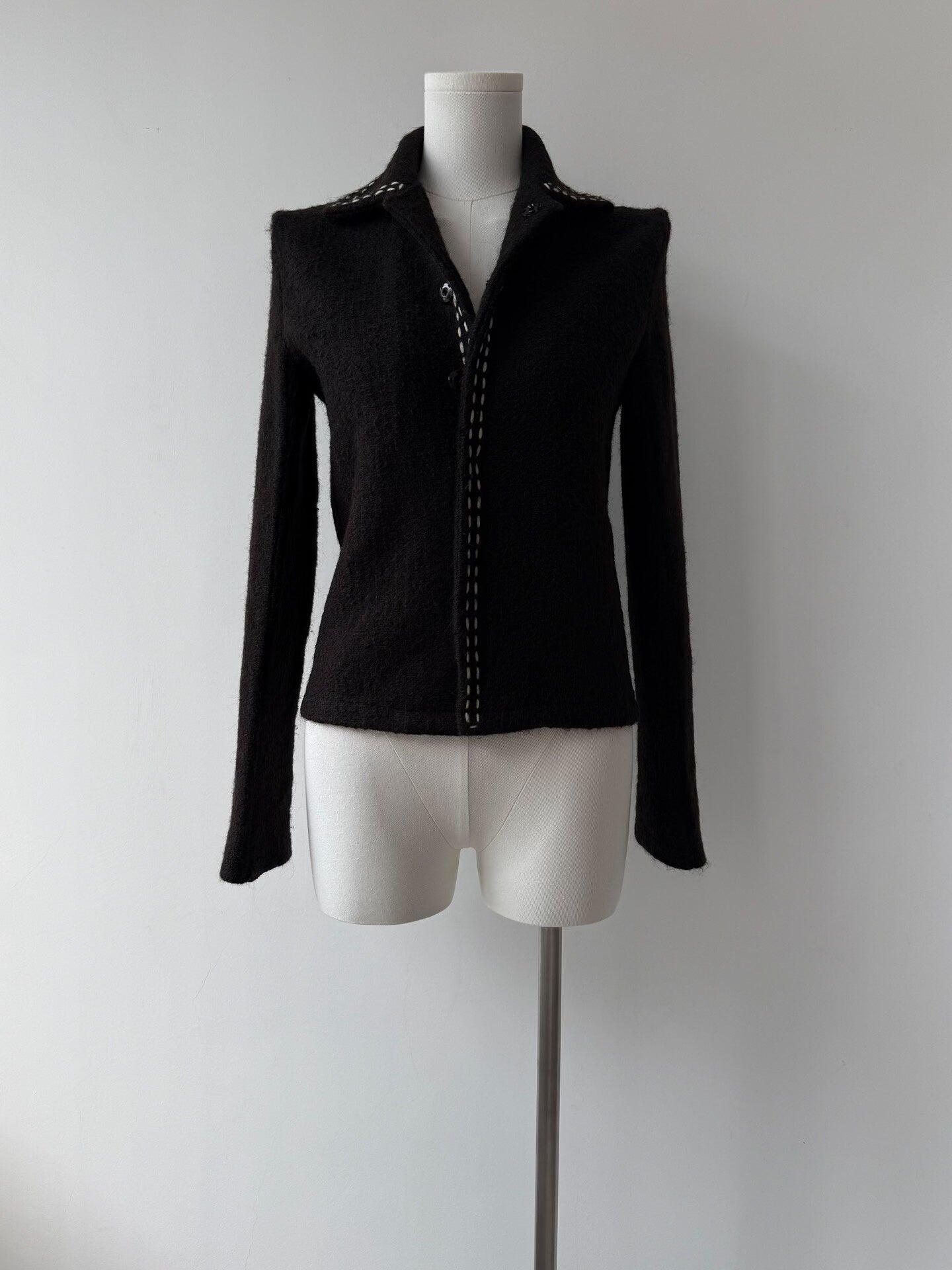 yohji yamamoto y's wool coat with buttons