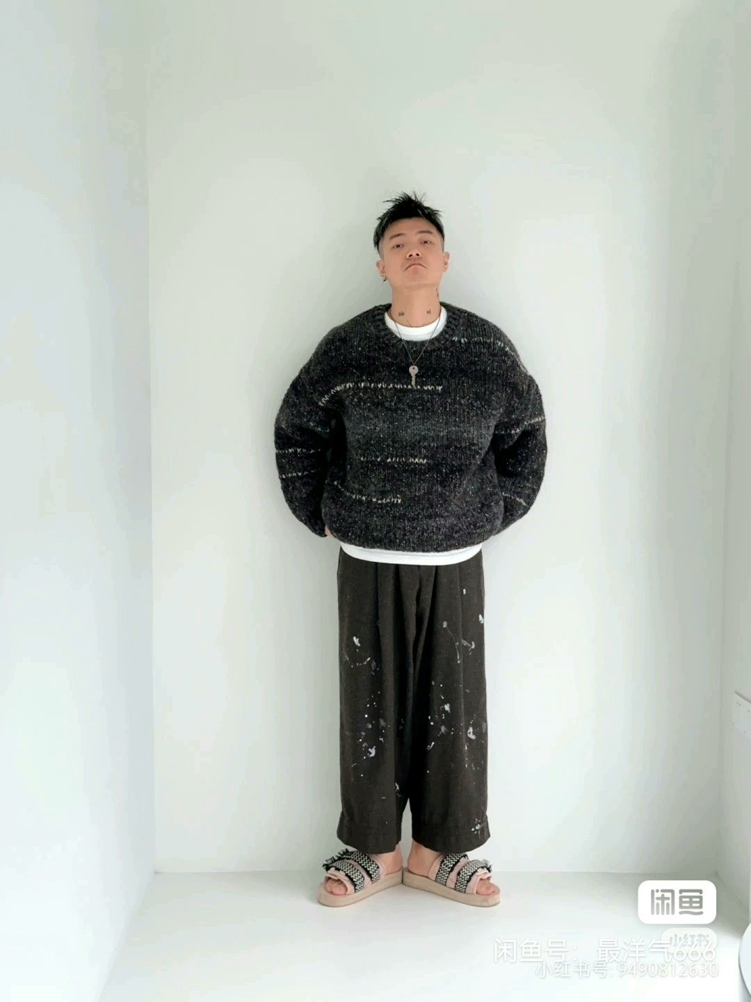 visvim amplus crew gradient knit sweater