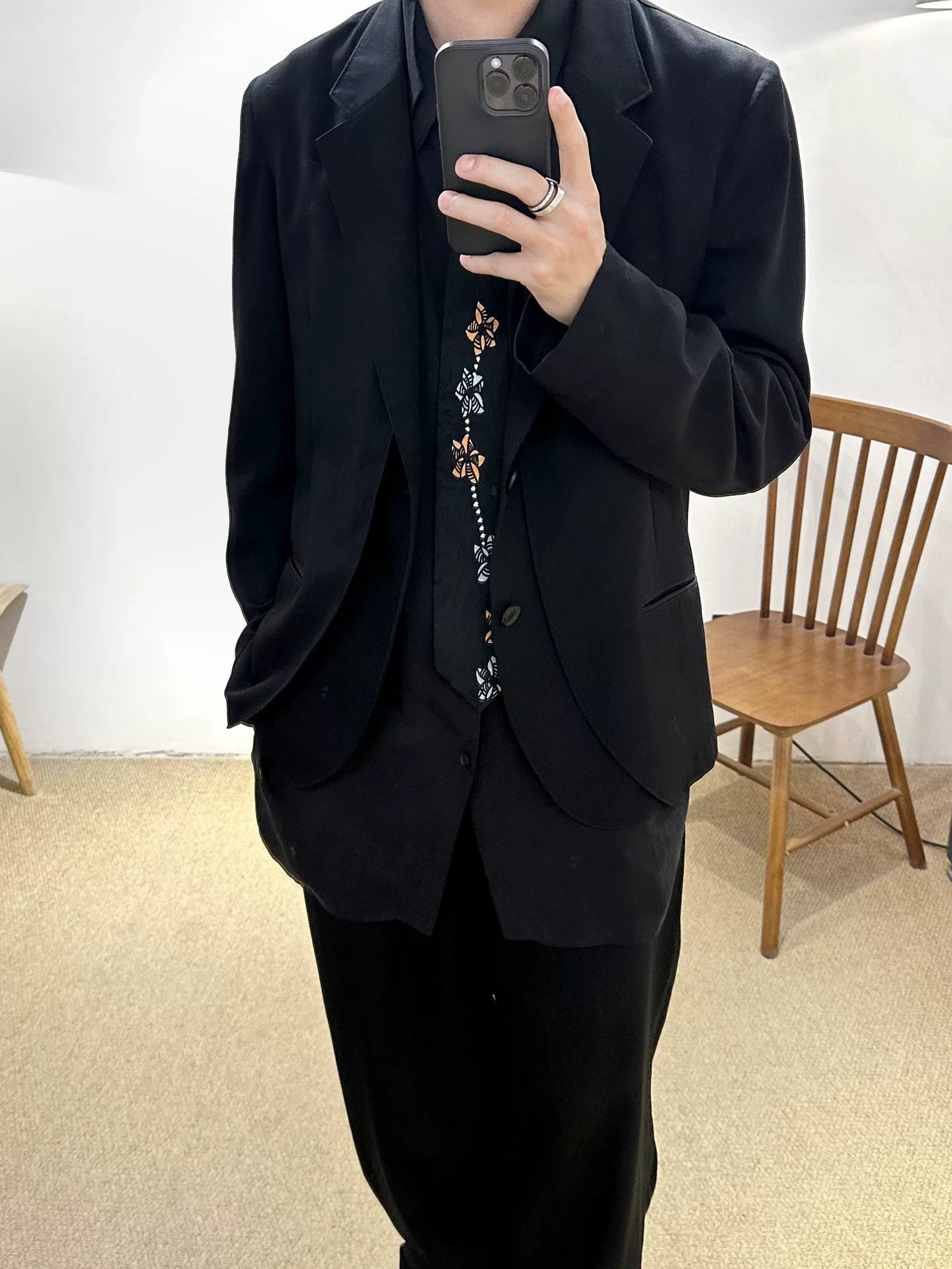 Yohji Yamamoto 90s Pinwheel Floral Tie