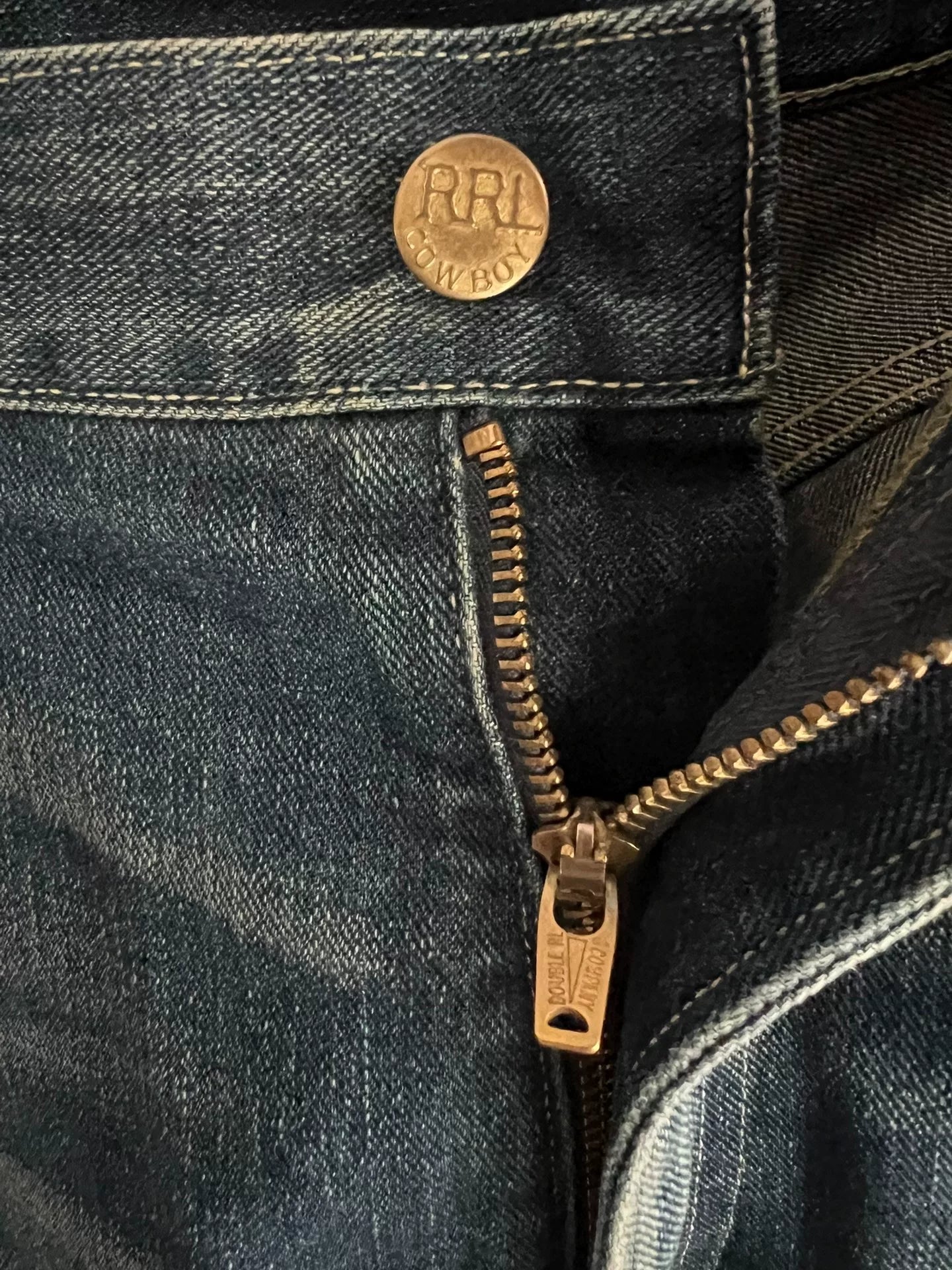 RRL Double RL Distressed Denim Jeans