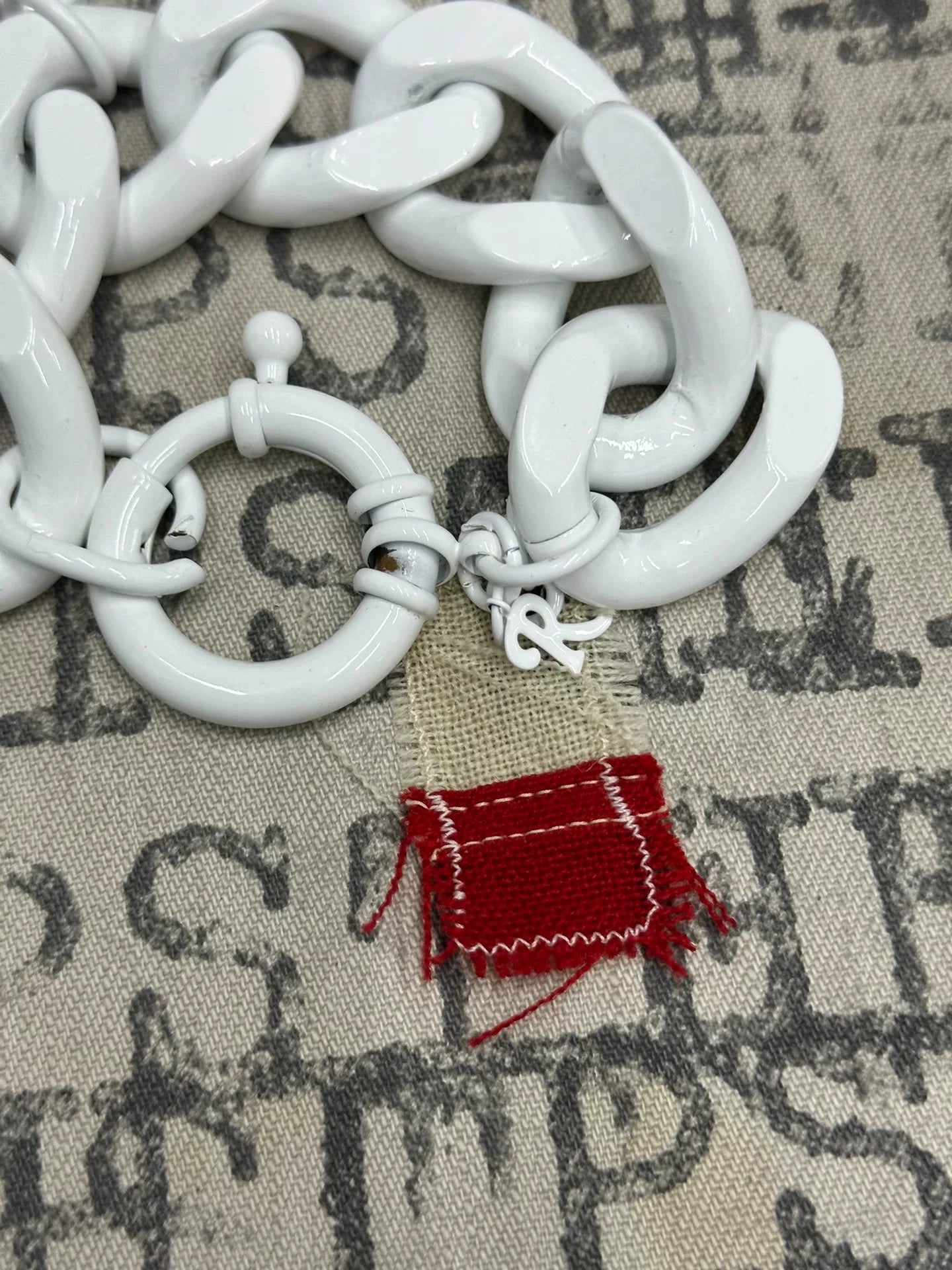 Raf Simons White Painted Bracelet