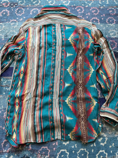 rrl southwestern print long sleeve shirt