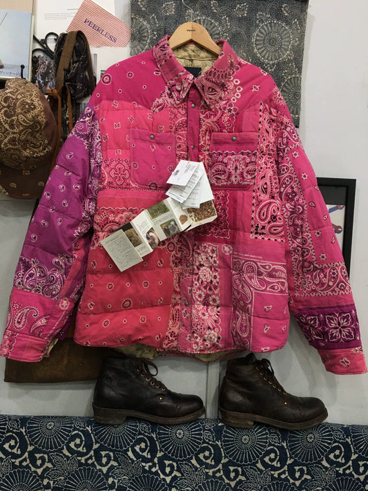 visvim pink bandana down jacket