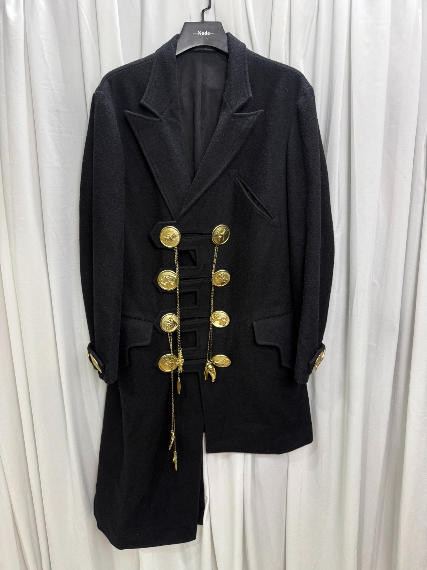 Yohji Yamamoto Pour Homme 19AW Gold Button Overcoat