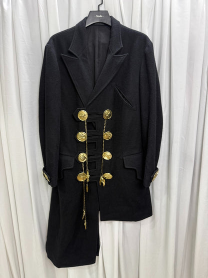 Yohji Yamamoto Pour Homme 19AW Gold Button Overcoat