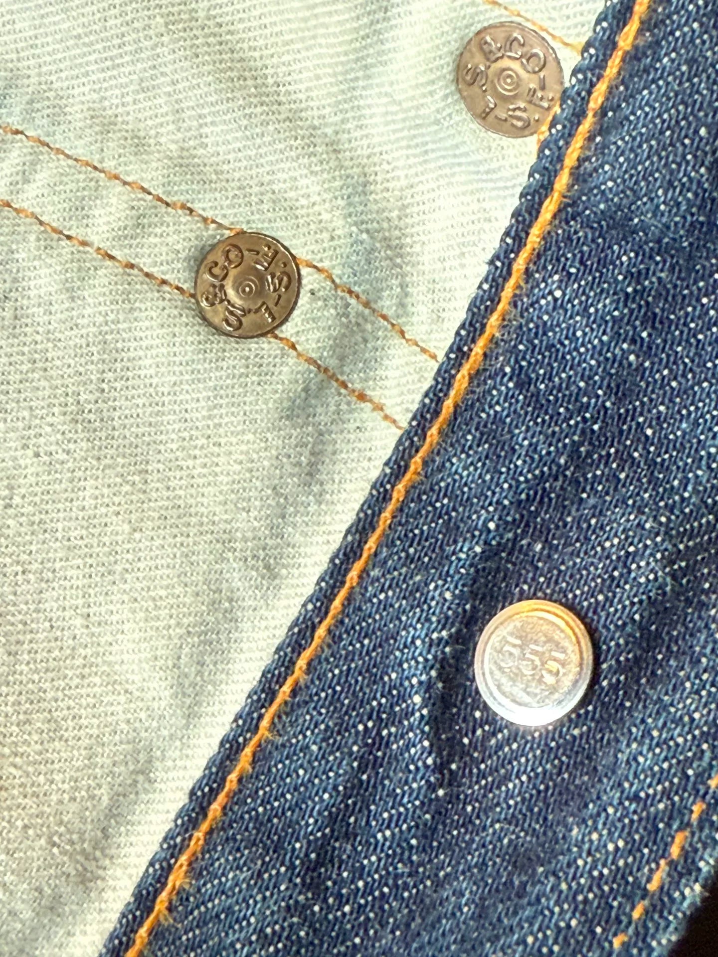 LVC 201 555 Factory Copper Button Selvedge