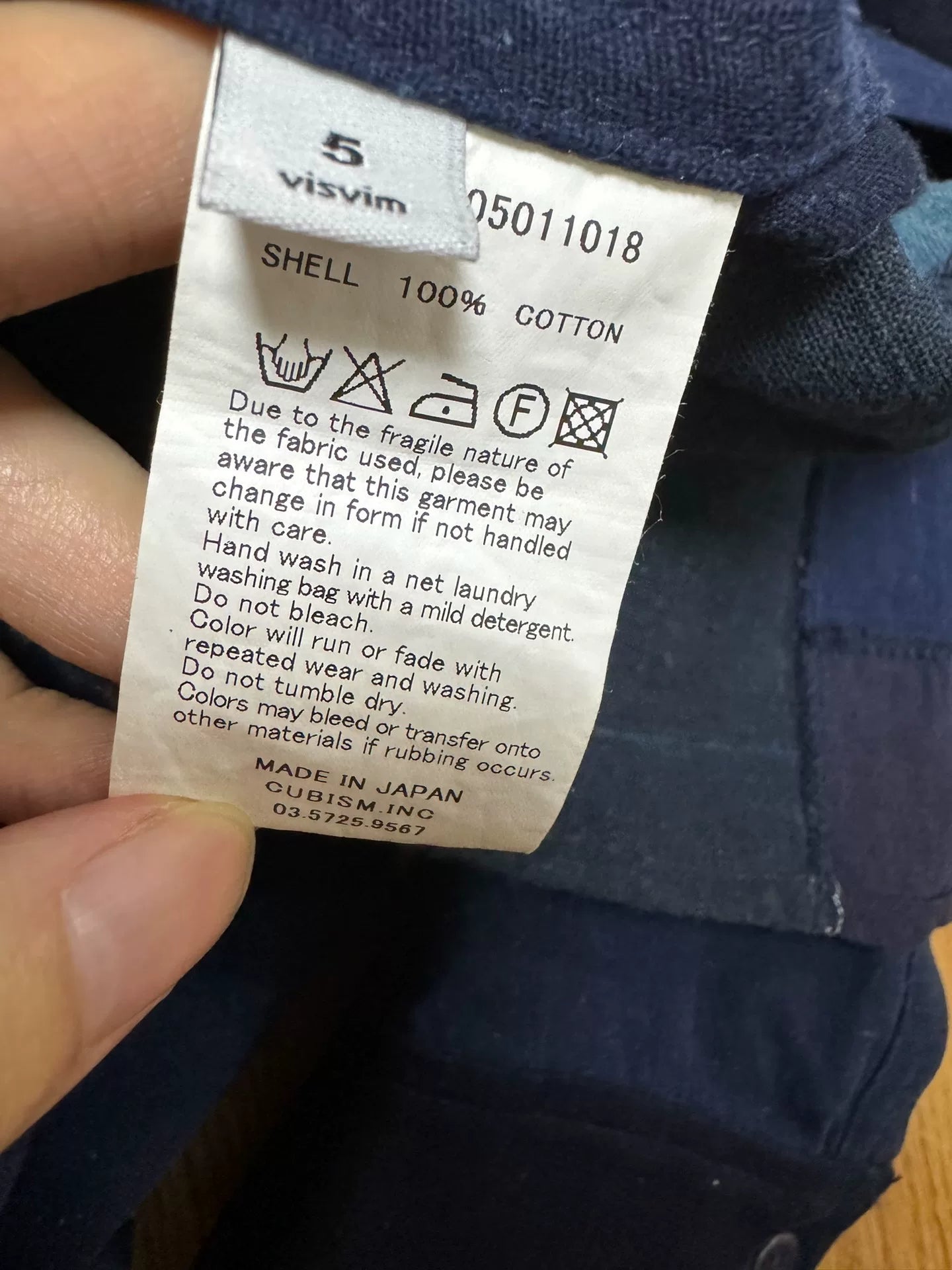 visvim kofu lhamo shirt in blue