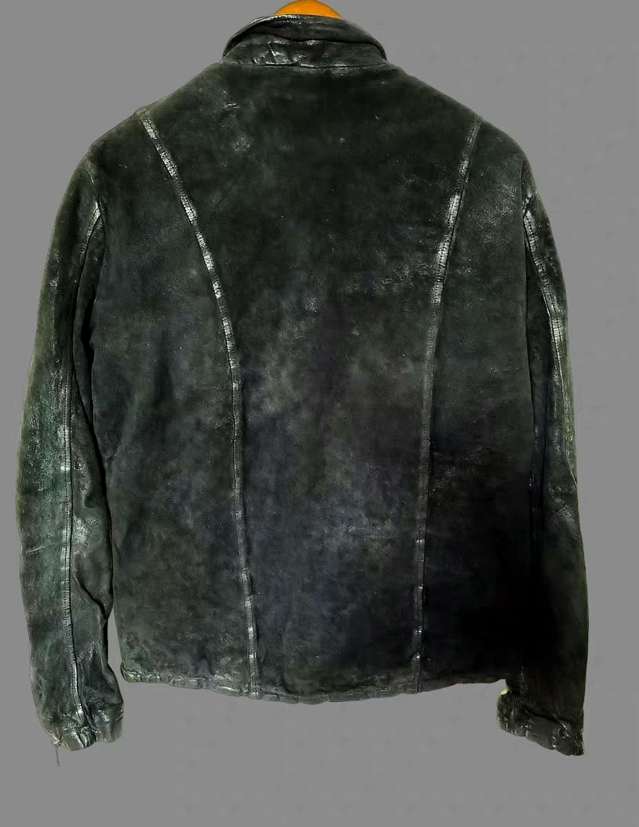 Giorgio Brato Distressed Goatskin Leather Jacket
