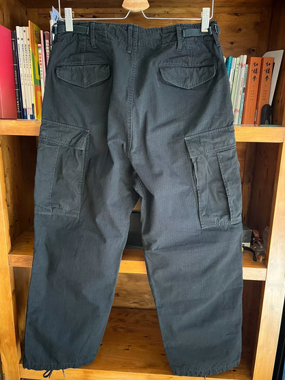 black military cargo pants with great details