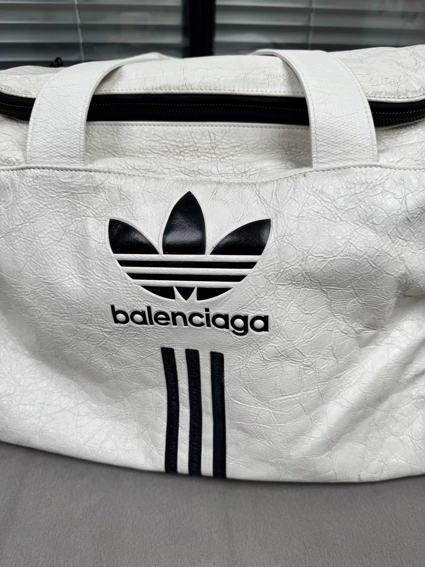 Balenciaga Adidas White Crossbody Travel Bag